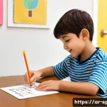 자폐 스펙트럼 장애 교육 - **Prompt 1: Visual Learning and Guided Interaction**
    "A heartwarming scene featuring a kind-face...