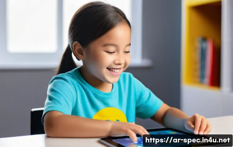 특수교육과 특수교육 해외 사례 - **Prompt 1: AI-Powered Learning for a Child with Special Needs**
"A heartwarming, brightly lit s...